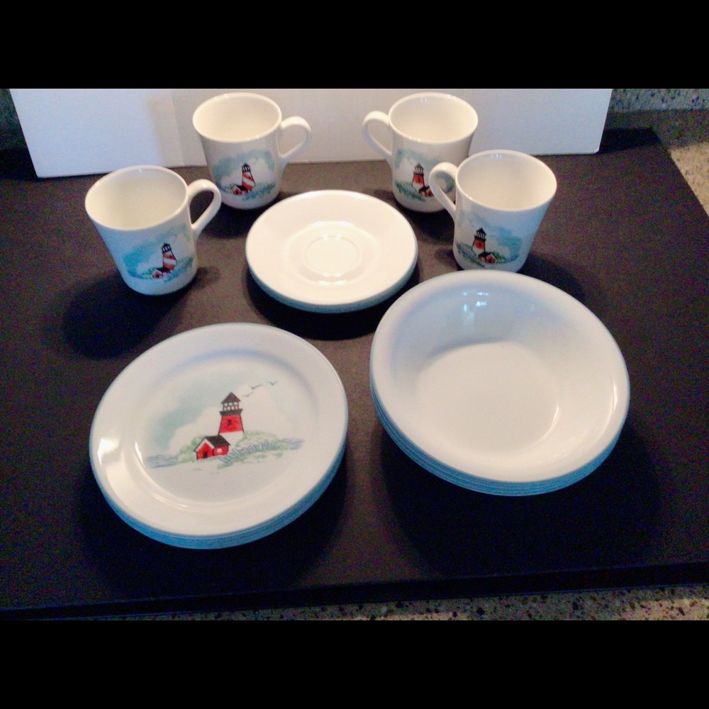 Corelle lighthouse pattern set